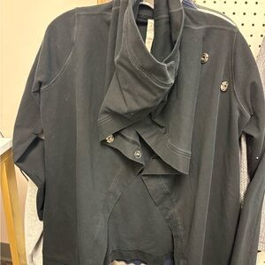 Lululemon Athletica Black Draped Cardigan